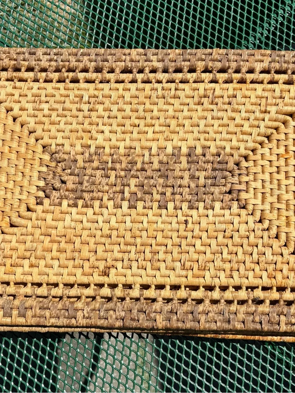 Woven Natural and Brown Rectangular Placemats - Set of 4